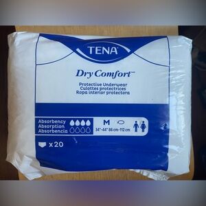 Tena 1 Pack of 20 Dry Comfort Protective Underwear Size M 34"- 44"